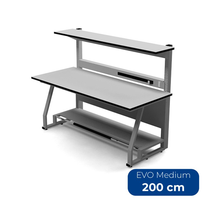 Tavolo Tecnico KB EVO Medium 2000 in Laminato Antigraffio e Antistatico - Dimensioni 200 x...