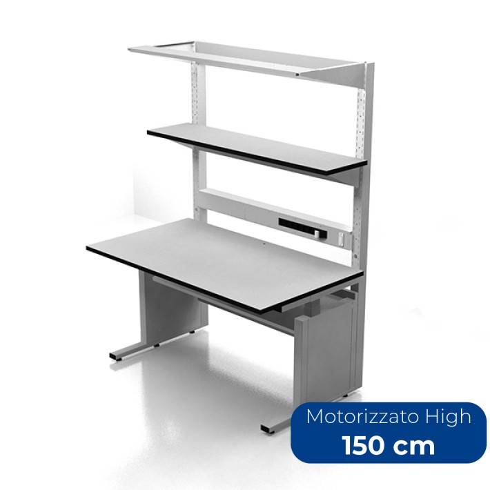 Tavolo Tecnico KE Motorizzato High 1500 in Laminato Antistatico e Antigraffio  - Dimensioni...