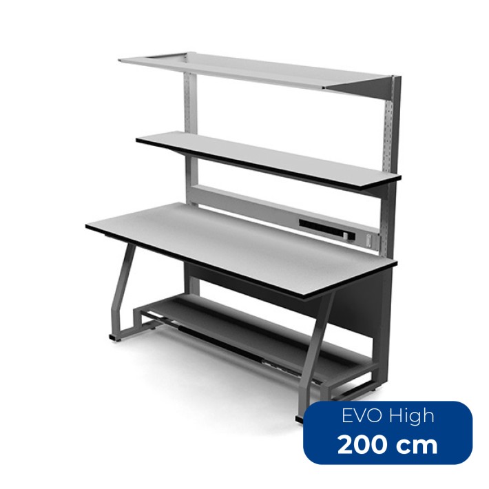 Tavolo Tecnico  KB EVO High 2000 in Laminato Antigraffio e Antistatico  - Dimensioni 200 x...