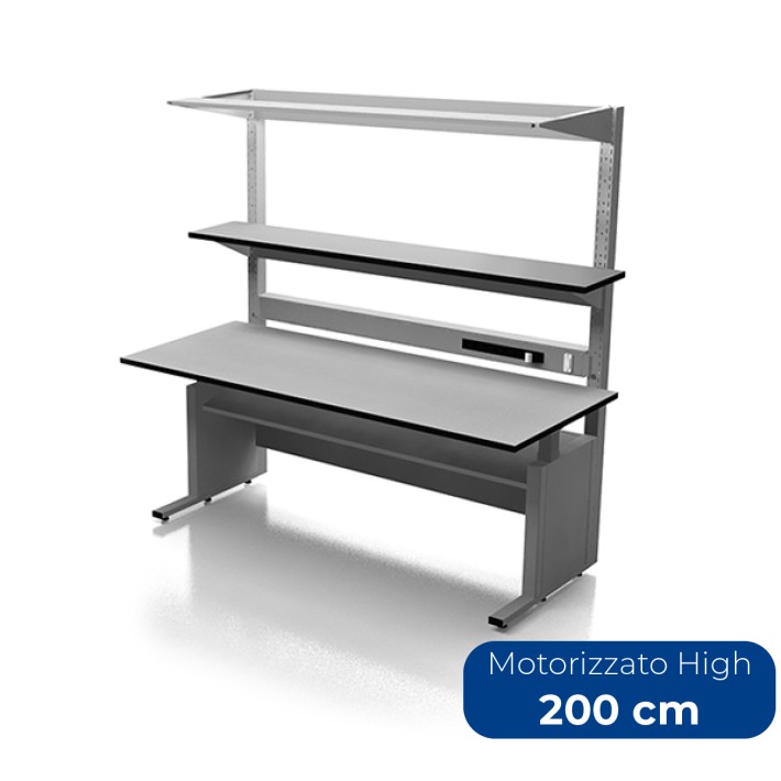 Tavolo Tecnico KE Motorizzato High 2000 in Laminato Antistatico e Antigraffio - Dimensioni...