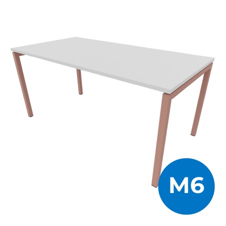 Tavolo Nova U in Melaminico - Dimensioni 160 x 80 x 74 cm – Colore Piano Bianco – Colore...