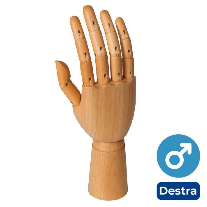 Mano Destra Snodabile in Legno - Uomo - Altezza...