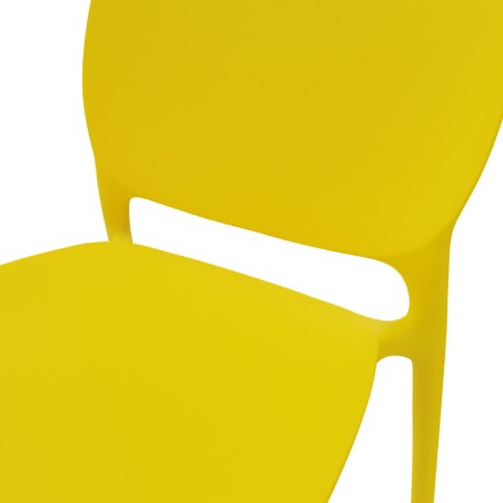 Sedia Hug Go Green con Scocca in Polipropilene - Altezza Seduta 44 cm (M6)   - Colore Giallo