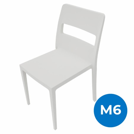 Sedia Sai in Tecnopolimero  - Altezza Seduta 46 cm - Colore Scocca Lino