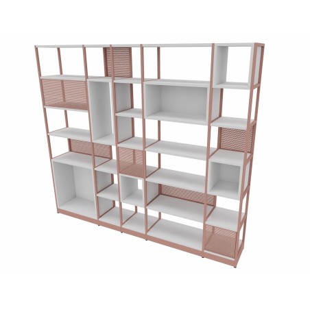 Libreria Combus Modello 1 in Melaminico - Dimensioni 283 x 40 x 239,5 cm - Colore Struttura...