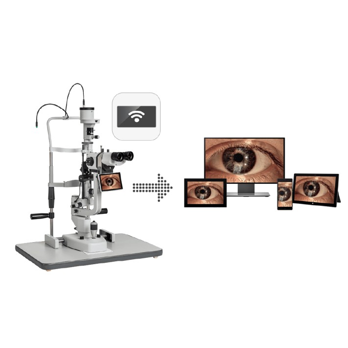 Sistema Digitale per Lampada a Fessura 4K per laboratori di ottica e optometria