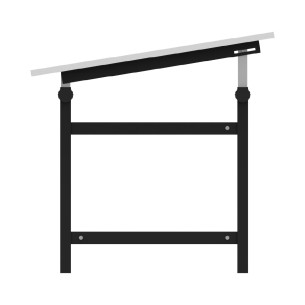 Tavolo Architetto QSA Telescopico con Piano in Melaminico - Dimensioni 75 x 105 cm - Altezza Regolabile 72/105 cm 2