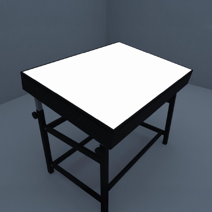 Tavolo Regolabile Architetto con Piano Luminoso Grapholux - Dimensione Piano 73 x 103 cm - Altezza Regolabile 85/115 cm