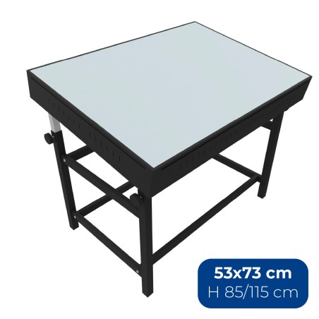 Tavolo Regolabile MINI Archittetto con Piano Luminosos Grapholux - Dimensione Piano 53 x 73...