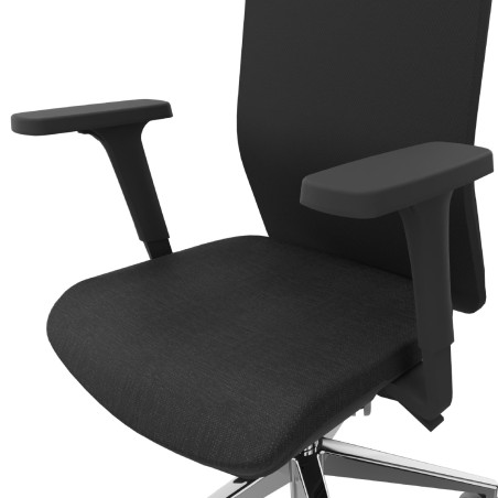 Sedia Operativa Ergonomica Wind su ruote con Poggiatesta e Braccioli 3D