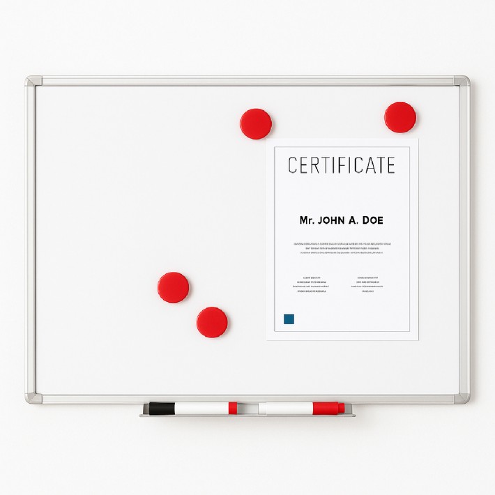 Lavagna Bianca Magnetica Superficie Verniciata...