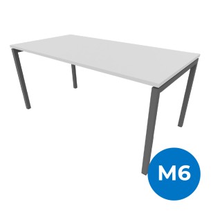 Tavolo Nova U in Melaminico - Dimensioni 160 x 80 x 74 cm – Colore Piano Bianco – Colore...