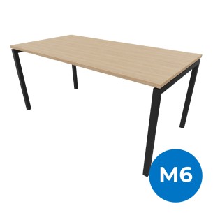 Tavolo Nova U in Melaminico - Dimensioni 160 x 80 x 74 cm – Colore Piano Acacia – Colore...