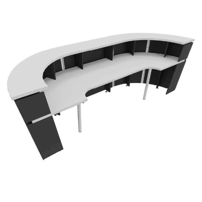 Reception Curva Modello Tera in Melaminico