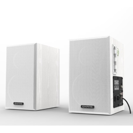 Coppia di casse preamplificate da 100W - ECO100PLUS - con funzione ECO - Colore Bianco