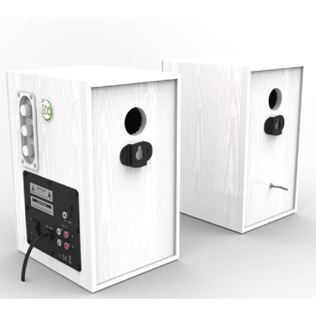 Coppia di casse preamplificate da 100W - ECO100PLUS - con funzione ECO - Colore Bianco