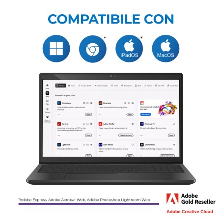 Creative Cloud Enterprise K12 Named Nuova Attivazione/Rinnovo VIP MP EDU - 1 Utente (Min 300...