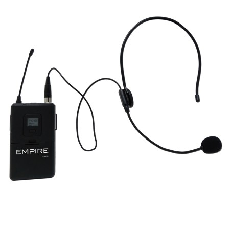 Kit di 2 microfoni wireless Empire - con ricevitore con jack 6,3mm - Pile microfono escluse