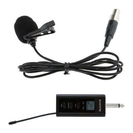 Kit di 2 microfoni wireless Empire - con ricevitore con jack 6,3mm - Pile microfono escluse