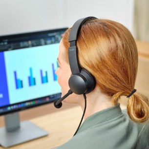 Cuffie On-Ear - Trust HS-260 - ENC Wired - con Microfono - per Pc