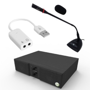 Cassa con Microfono con Filo - Soundbase 90 + Desk135 - Inseribile all'interno di un arredo...