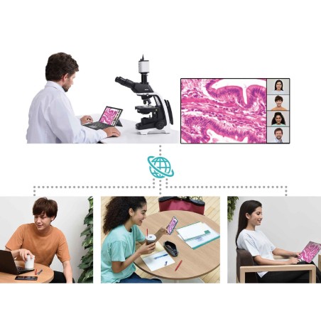 MICROSCOPIO NIKON ECLIPSE Ei R TRINOCULARE SET + CAMERA + ACCESSORI