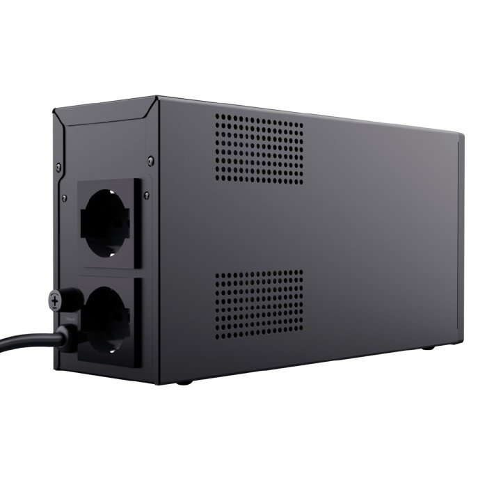 Ups - Trust Oxxtron - Batteria da 1000 VA - 2 Prese - Nero