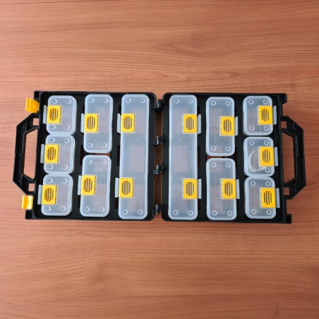 Valigetta 12 Compartimenti Estraibili - per Attrezzi - Dimensioni 30 x 28 x 15 cm