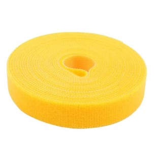 Matassa per Cavi - Nastro Velcro - Larghezza 16 mm - Lunghezza 4 m - Giallo