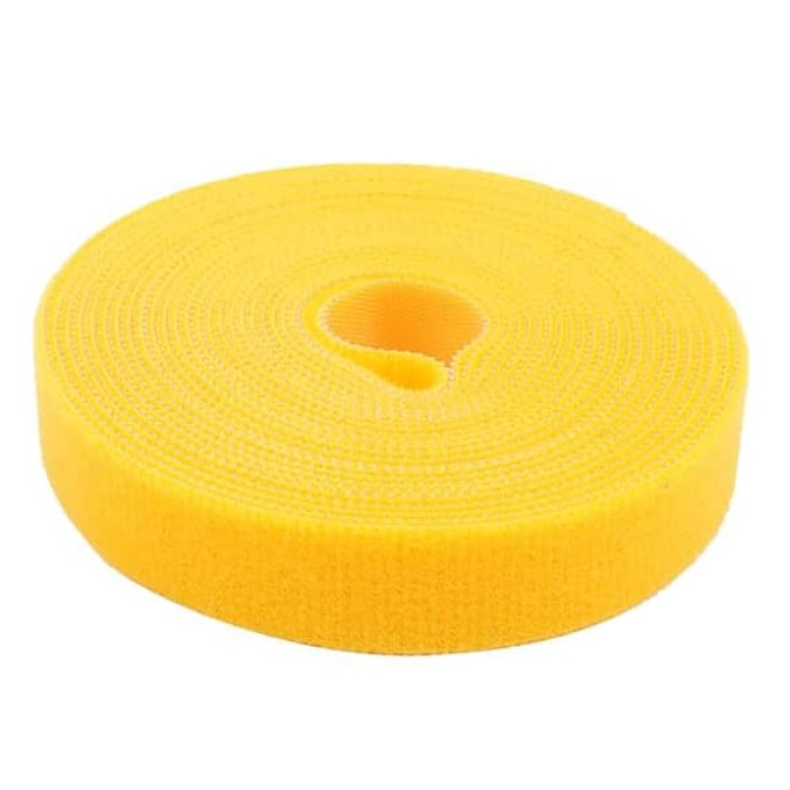 Matassa per Cavi - Nastro Velcro - Larghezza 16 mm - Lunghezza 4 m - Giallo