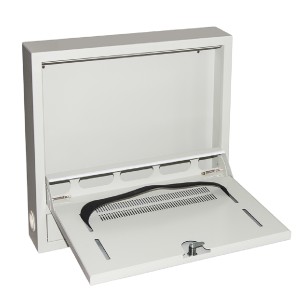 Armadio a Muro - per Laptop - con Chiusura a Chiave - Grigio 2