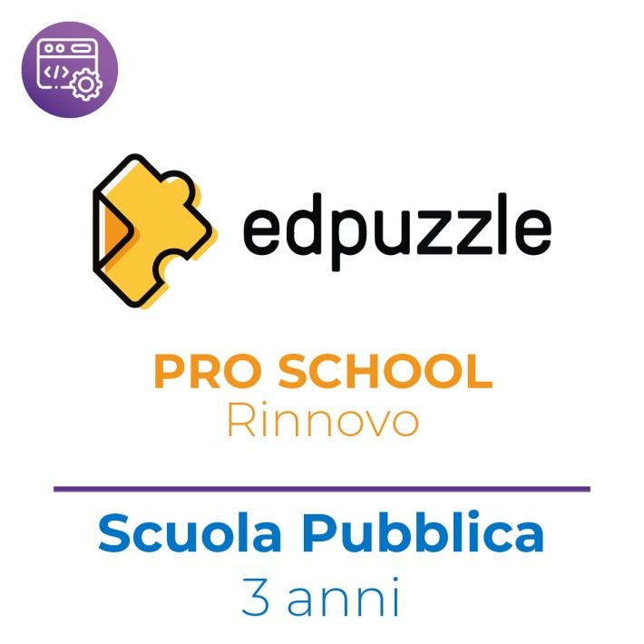 EdPuzzle Pro School - Rinnovo - Scuola Pubblica - Docenti e Studenti illimitati - 3 Anni