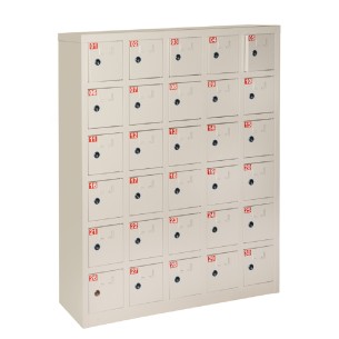 Box 30 Alloggiamenti - in Metallo - con Chiusura a Chiave - Arredo da fissare al muro.