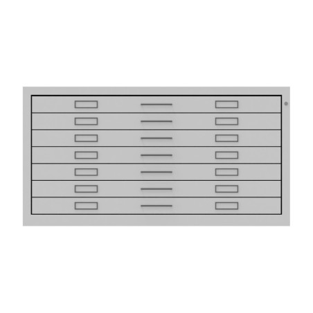 Cassettiera Portadisegni Formato A1 con Zoccolo e Coperchio - Dimensioni 116 x 75,5 x 69 cm...