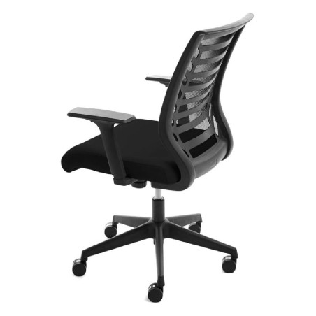 Sedia Operativa da Ufficio Modello RD907 su Ruote - Colore Struttura Nero - Colore Seduta Nero