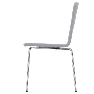 Sedia Modello Moon con 4 Gambe Senza Braccioli in Tessuto Ecopelle - Altezza Seduta 47,5 cm 2