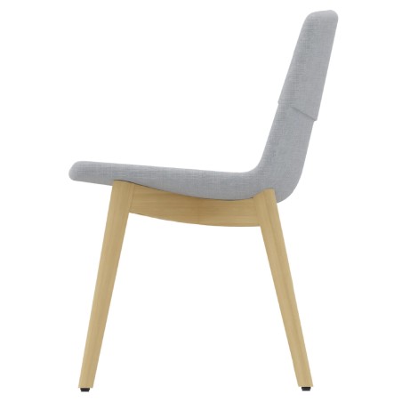 Sedia Modello Twist&Sit con 4 Gambe Senza Braccioli in Tessuto Ecopelle - Altezza Seduta 47 cm
