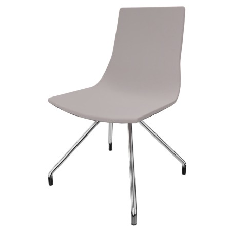 Sedia Modello North Cape con 4 Gambe Senza Braccioli - Tessuto Ecopelle - Altezza Seduta...