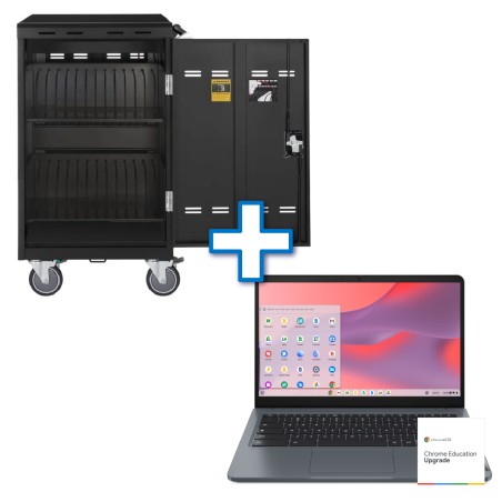 Bundle Chromebook Lenovo 14e, Carrello di Ricarica, Gemini Education, Formazione