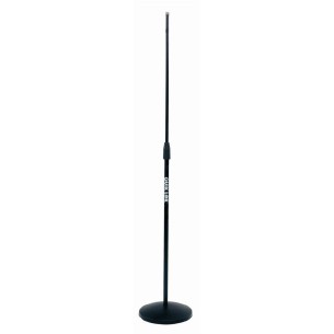 Asta per Microfono da Palco - A/399 BK Serie 300 - Dritta con Base Tonda -  Nero
