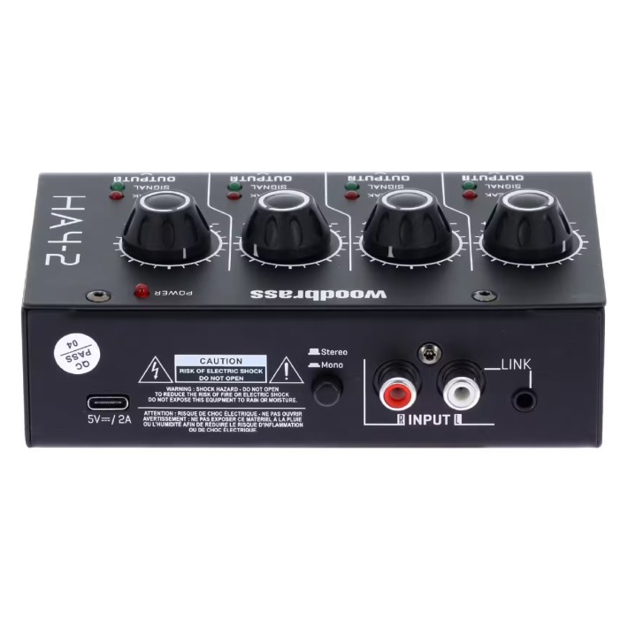 Amplificatore per Cuffie a 4 Canali - Woodbrass HA4-2