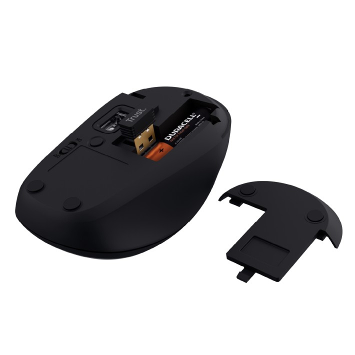 Mouse - Trust Yvi+ - Compatto Multi-device Wireless - Black