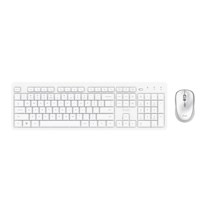 Kit Tastiera IT e Mouse - Trust Ody II - Silent Wireless - Bianco