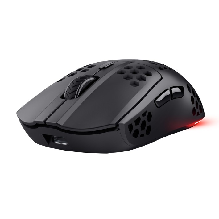 Mouse Wireless Gaming - Trust GXT 929 Helox - Ultraleggero con Illuminazione LED Multicolore - Nero