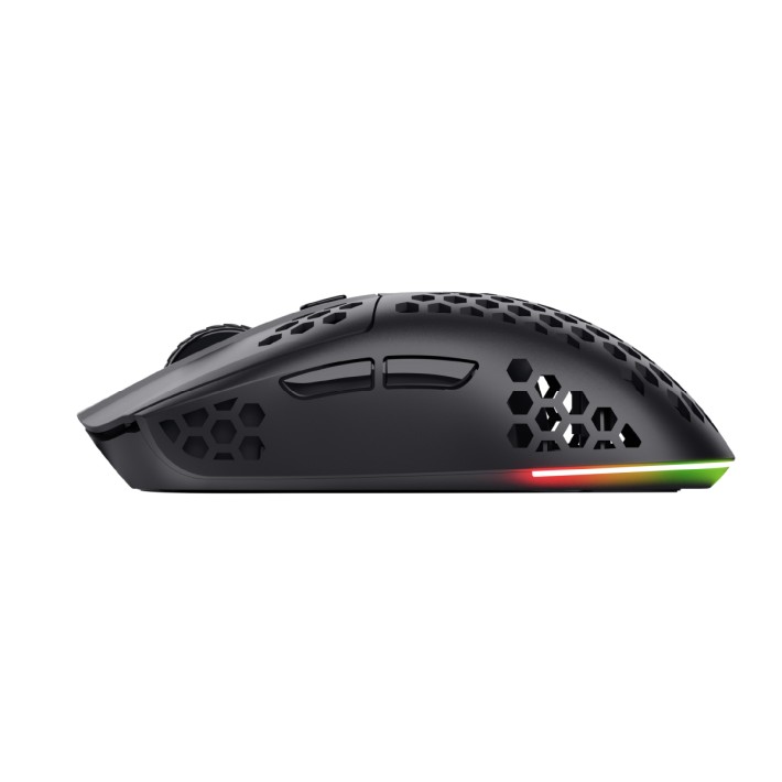 Mouse Wireless Gaming - Trust GXT 929 Helox - Ultraleggero con Illuminazione LED Multicolore - Nero