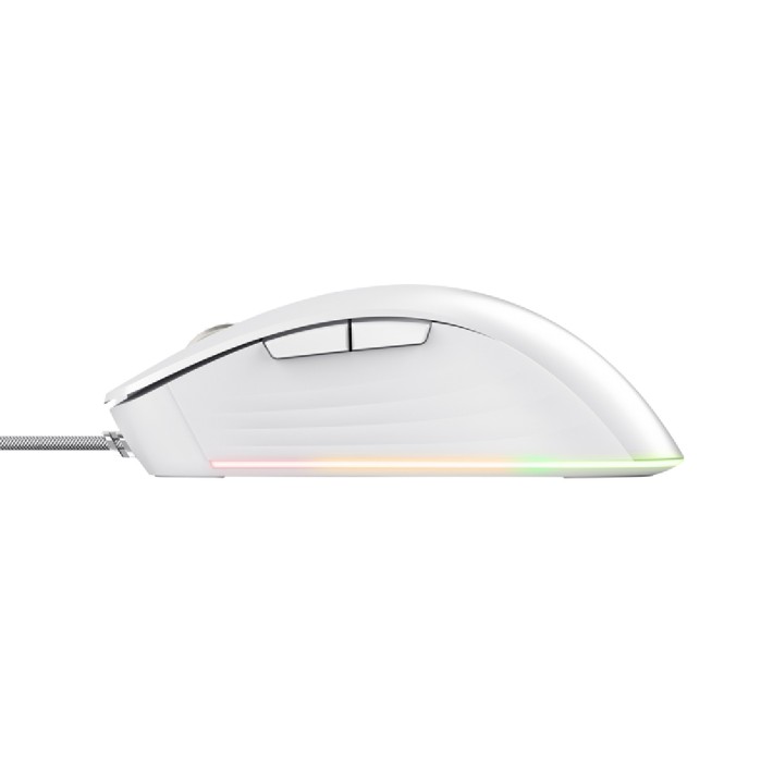 Mouse Wired Gaming - Trust GXT 924W Ybar+ - con Illuminazione LED RGB Integrale - Bianco