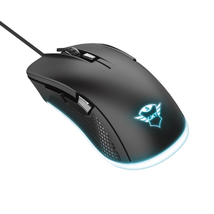 Mouse Wired Gaming Eco - Trust GXT 922 Ybar - con Illuminazione LED RGB Integrale - Nero