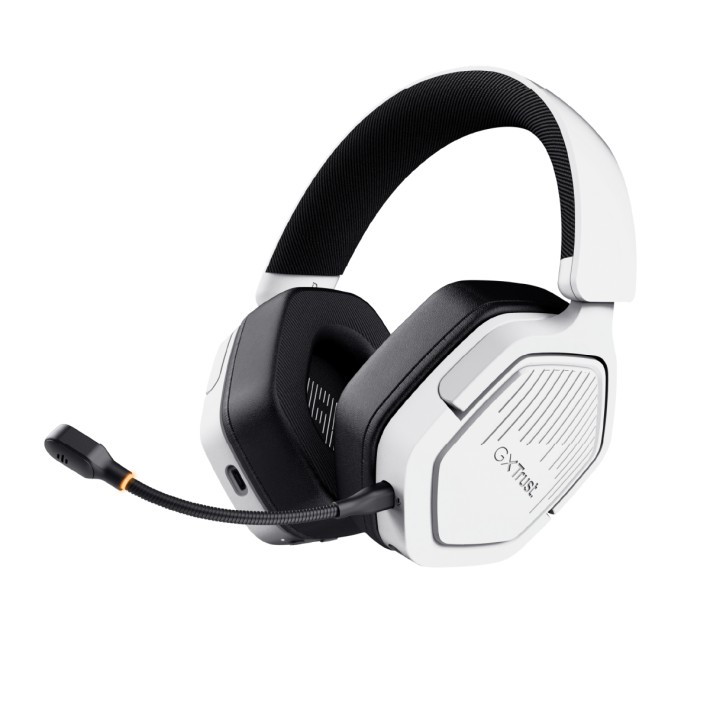 Cuffie Over-Ear Gaming - Trust GXT 493W Carus - Wireless Bluetooth Multipiattaforma - con Microfono - Bianco