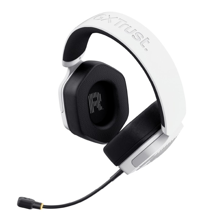 Cuffie Over-Ear Gaming - Trust GXT 493W Carus - Wireless Bluetooth Multipiattaforma - con Microfono - Bianco