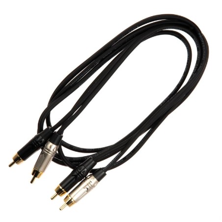 Cavo Adattatore Audio - Quik Lok Just 4RCA 1 - 2 x RCA Maschio/ 2 x RCA Maschio - 1 m - Nero